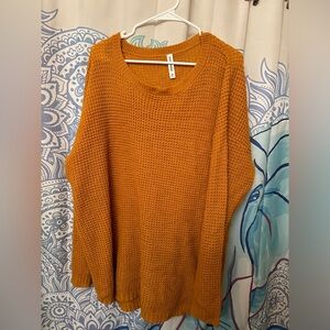 Zenana Premium Mustard Yellow 3x knit sweater